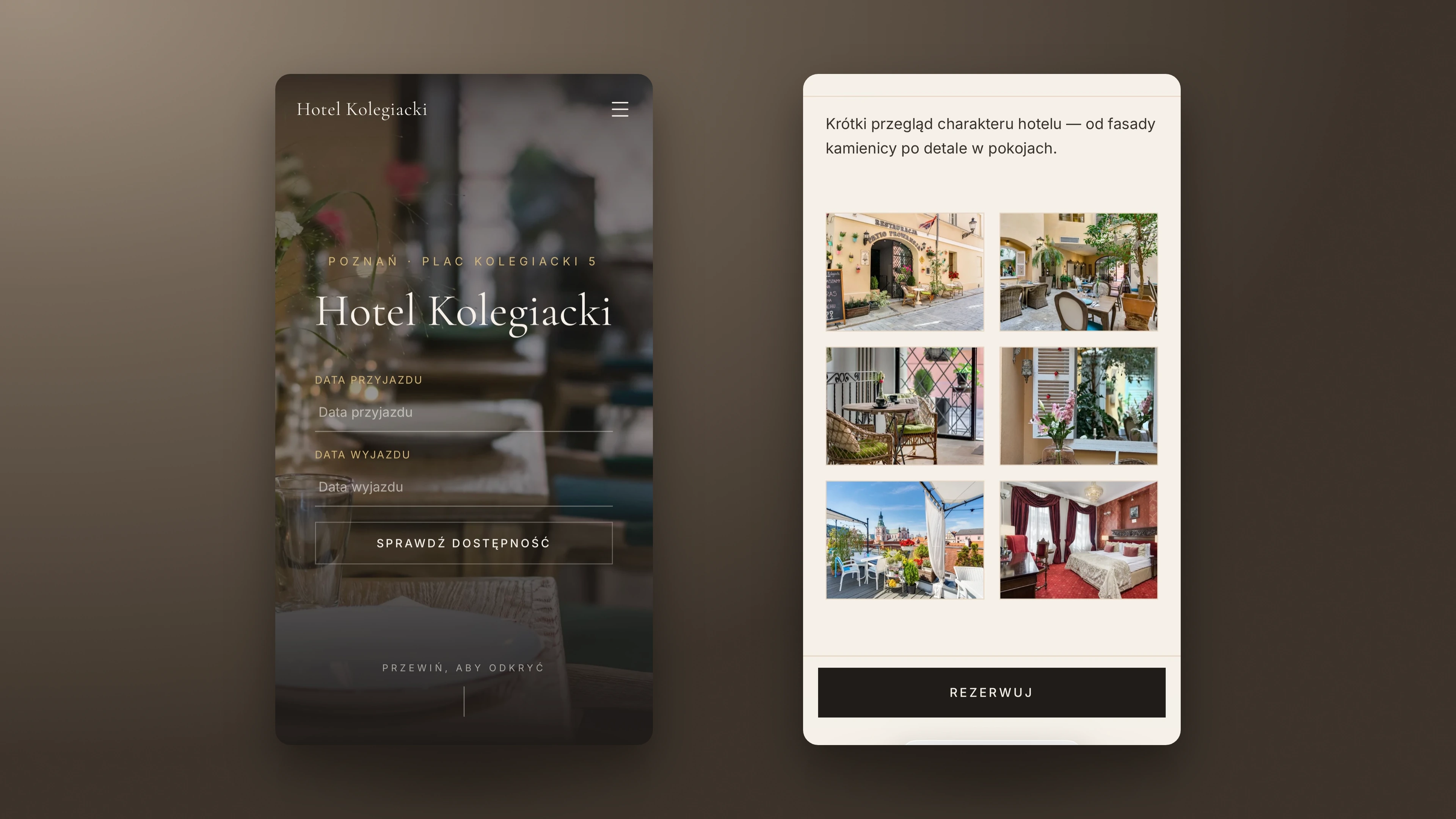 Hotel Kolegiacki — mobile version
